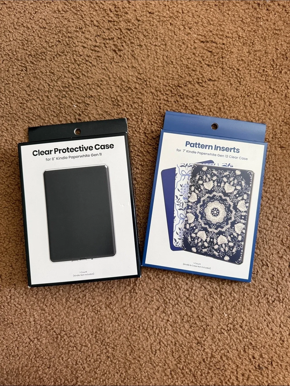 Clear Protective Case & Blue Pattern Inserts for 6